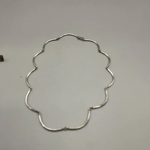 Silver Pendant Necklace with Intricate Design - Picture 3 of 3